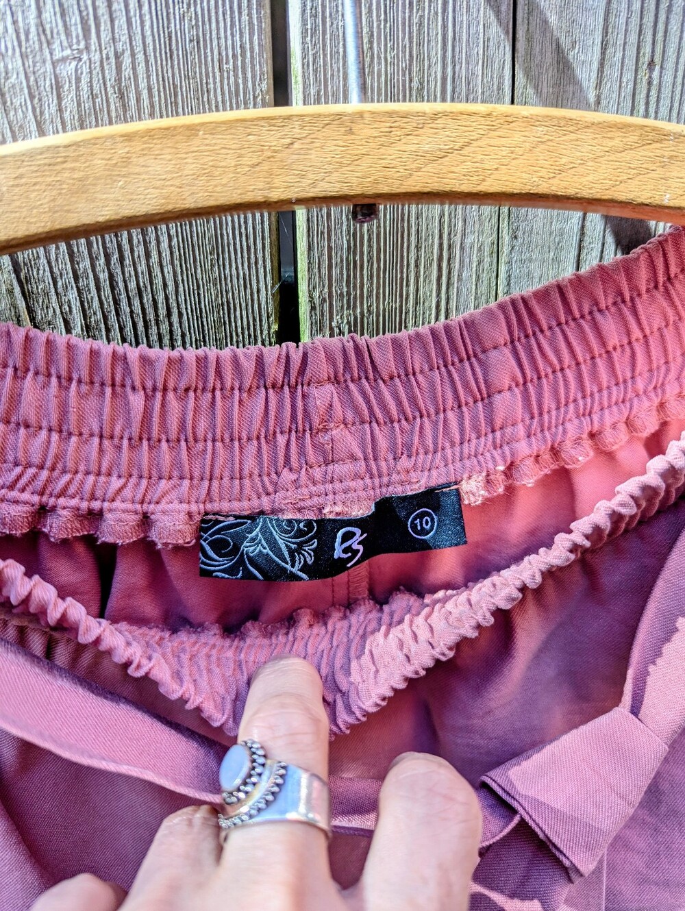 Ragged Full A-Line Skirt in Dusty Rose LAGENLOOK Mori Romantic Jupe Ample 10 - Picture 4 of 7